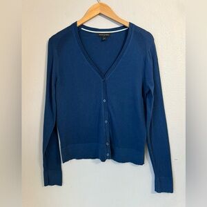 Banana Republic Long Sleeve Knit Button Up Blue Cardigan Women’s Size Medium